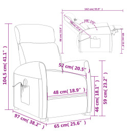 Fauteuil Marron foncé Tissu