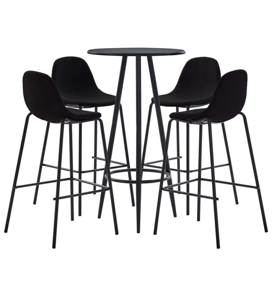 Ensemble de bar 5 pcs Tissu Noir