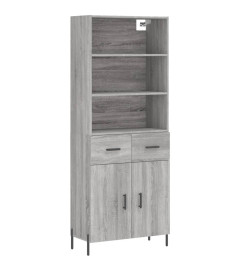 Buffet haut Sonoma gris 69,5x34x180 cm Bois d'ingénierie