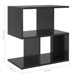 Tables de chevet 2 pcs Noir brillant 50x30x51,5 cm Aggloméré