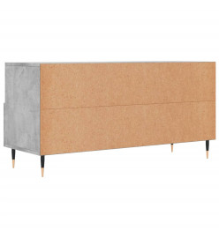 Meuble TV gris béton 102x36x50 cm bois d'ingénierie