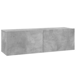 Meuble TV Gris béton 100x30x30 cm Aggloméré