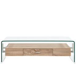 Table basse Clair 98 x 45 x 31 cm Verre trempé