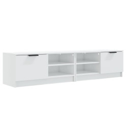 Meubles TV 2 pcs Blanc brillant 80x35x36,5 cm Bois d'ingénierie