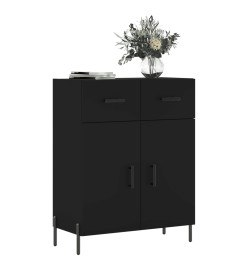 Buffet noir 69,5x34x90 cm bois d'ingénierie