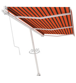 Auvent automatique sur pied 600x300 cm Orange/marron