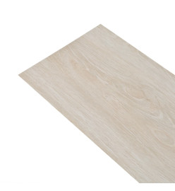 Planches de plancher PVC autoadhésif 2,51 m² 2 mm Blanc chêne