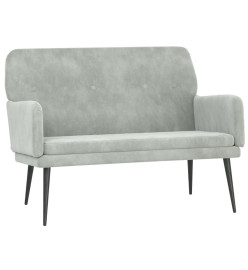 Banc Gris clair 108x79x79 cm Velours