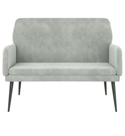 Banc Gris clair 108x79x79 cm Velours