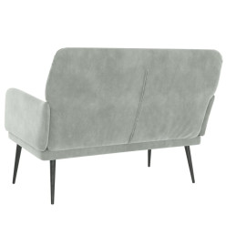 Banc Gris clair 108x79x79 cm Velours