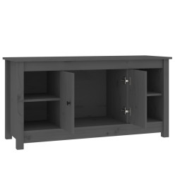 Meuble TV Gris 103x36,5x52 cm Bois de pin massif