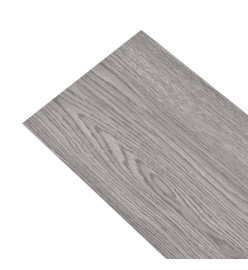 Planche de plancher PVC autoadhésif 5,21 m² 2 mm Gris foncé