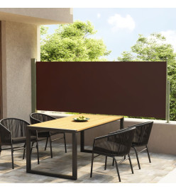 Auvent latéral rétractable de patio 140x300 cm Marron