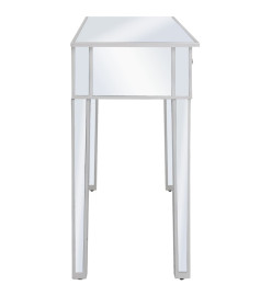 Table console miroir MDF et verre 106,5 x 38 x 76,5 cm