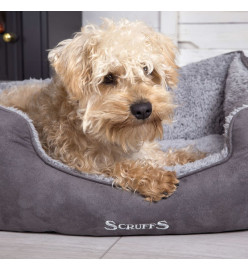 Scruffs Lit à boîte pour chien Cosy Gris S