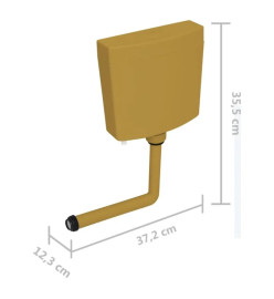 Réservoir de toilette avec entrée d'eau inférieure 3/6 L Curry