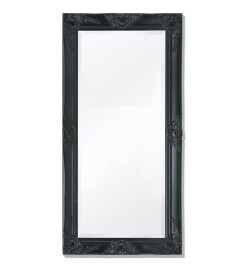 Miroir mural style baroque 100x50 cm noir