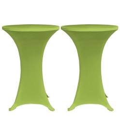 Housse de table extensible 2 pcs 70 cm Verte