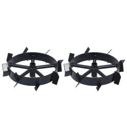 Roues métalliques pour cultivateur à essence 6,5 ch 2 pcs