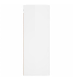 Armoire murale blanc brillant 69,5x34x90 cm