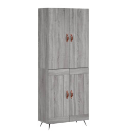 Buffet haut Sonoma gris 69,5x34x180 cm Bois d'ingénierie