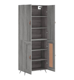 Buffet haut Sonoma gris 69,5x34x180 cm Bois d'ingénierie