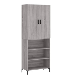 Buffet haut Sonoma gris 69,5x34x180 cm Bois d'ingénierie