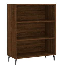 Buffet haut Chêne marron 69,5x34x180 cm Bois d'ingénierie