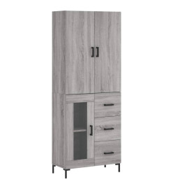 Buffet haut Sonoma gris 69,5x34x180 cm Bois d'ingénierie