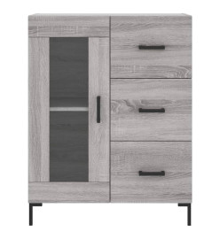 Buffet haut Sonoma gris 69,5x34x180 cm Bois d'ingénierie