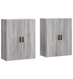 Armoires murales 2 pcs sonoma gris 69,5x34x90 cm