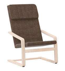 Chaise de relaxation Marron foncé Tissu