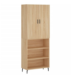 Buffet haut Chêne sonoma 69,5x34x180 cm Bois d'ingénierie