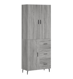 Buffet haut Sonoma gris 69,5x34x180 cm Bois d'ingénierie