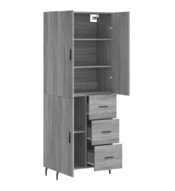 Buffet haut Sonoma gris 69,5x34x180 cm Bois d'ingénierie