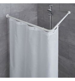 Kleine Wolke Tringle de rideau de douche d'angle 90x90 cm Blanc