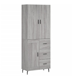 Buffet haut Sonoma gris 69,5x34x180 cm Bois d'ingénierie