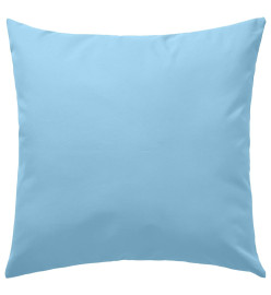 Oreiller d'extérieur 2 pcs 60 x 60 cm Bleu clair