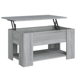 Table basse Sonoma gris 79x49x41 cm Bois d'ingénierie