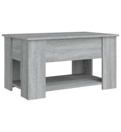 Table basse Sonoma gris 79x49x41 cm Bois d'ingénierie