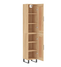 Buffet haut Chêne sonoma 34,5x34x180 cm Bois d'ingénierie