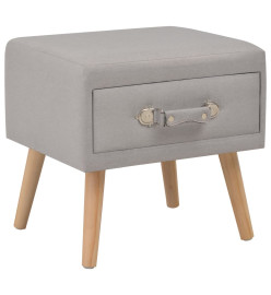 Table de chevet Gris 40x35x40 cm Tissu