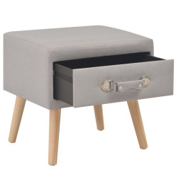 Tables de chevet 2 pcs Gris 40x35x40 cm Tissu