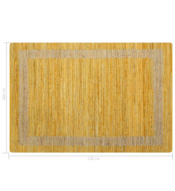 Tapis fait à la main Jute Jaune 160x230 cm