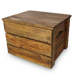 Jeu de caisse de rangement 2 pcs Bois de récupération massif