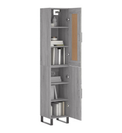 Buffet haut Sonoma gris 34,5x34x180 cm Bois d'ingénierie