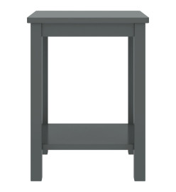 Table de chevet Gris foncé 35x30x47 cm Bois de pin massif