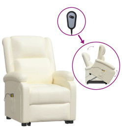 Fauteuil de massage Crème Similicuir