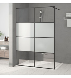 Paroi de douche Noir 140x195 cm Verre ESG demi-dépoli