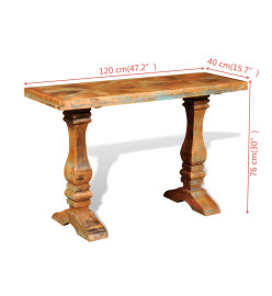 Table console Bois de récupération massif